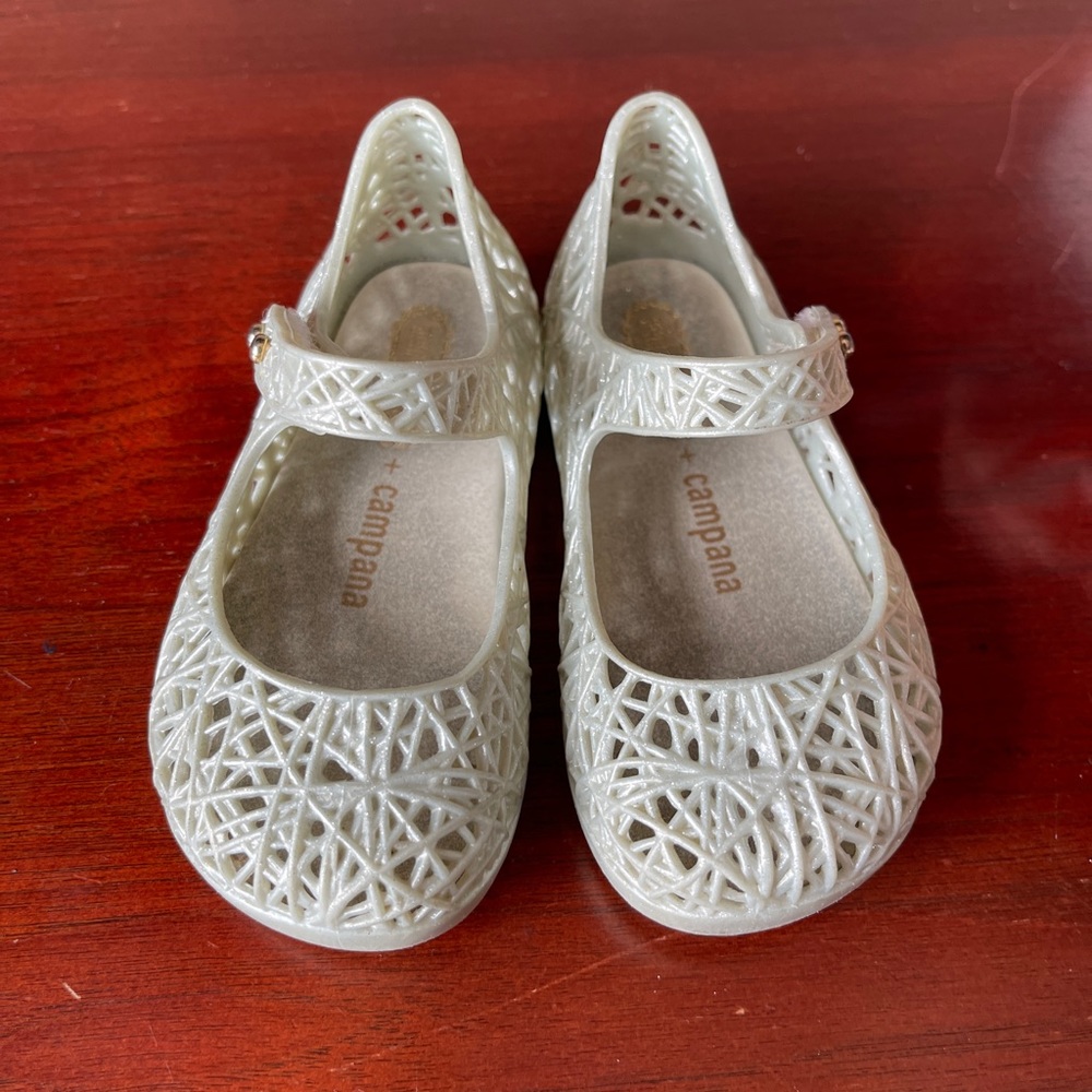 Mini Melissa Campana Zig Zag Silver pastel size 6